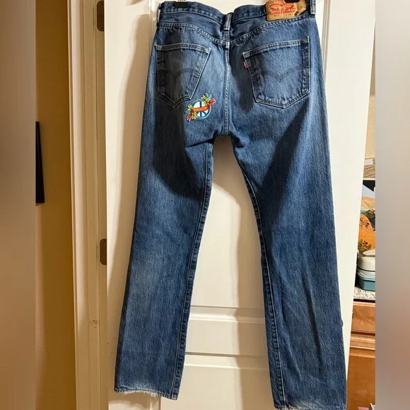 Upcycled 501’s jeans - Picture 2 of 7